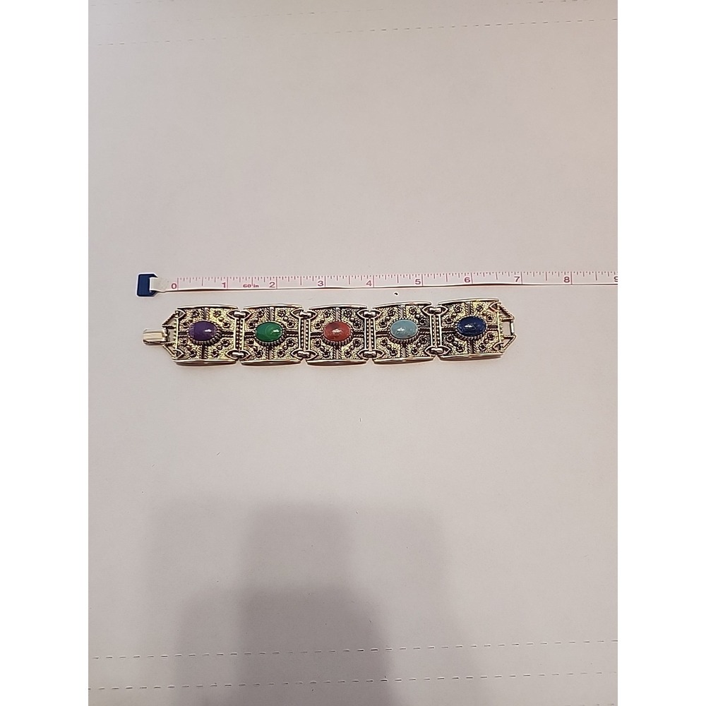 Vintage Sarah Coventry "Granada" style‎ bracelet, with 5 Stones And Clasp